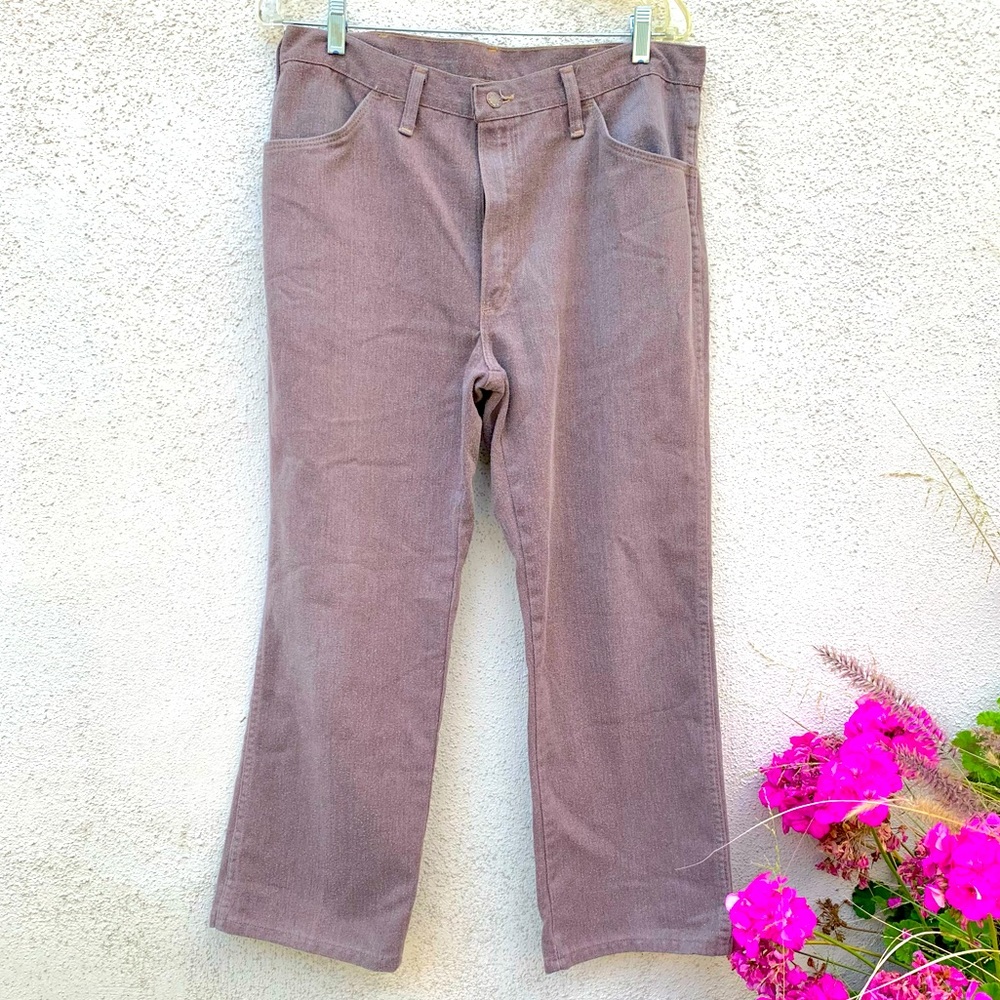 Vintage Early 80s Cropped Brown Maverick Jeans size 36